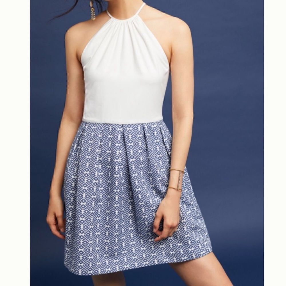 Anthropologie Ina Hutch Halter Dress Womens 0 P